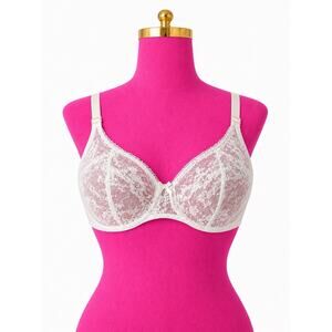 HSIA Unlined Bra Full Coverage Underwire Plus Size Lifting 42H White